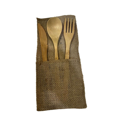  Natural Bamboo Cutlery Set